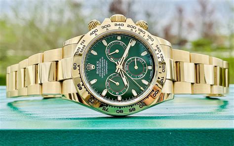 rolex green dial gold|Rolex green dial watch price.